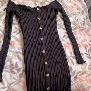 Cute black sweater dress perfect for fall